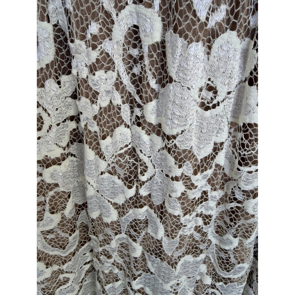 Lace Maternity shoot Baby Shower Special Event dress with Nude Lining Romanticl - Picture 8 of 11